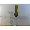 Image 1 : (2) Glass vases + glass bowl