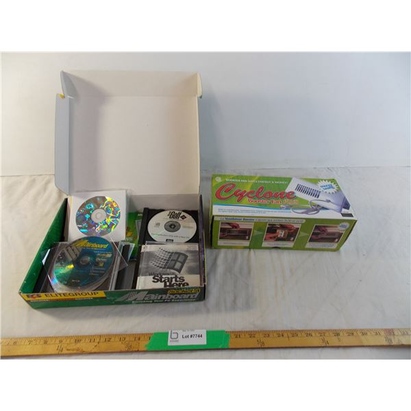 windows 98 + XP discs + vent booster kit