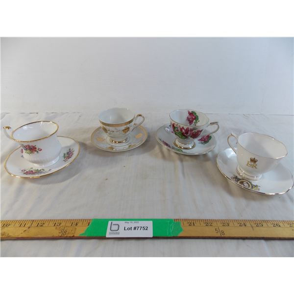 (4) Cup + Saucer sets