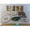 Image 1 : Fish ashtray + misc ashtray + placemats + Saskatchewan church collector plates