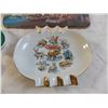 Image 7 : Fish ashtray + misc ashtray + placemats + Saskatchewan church collector plates
