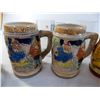 Image 4 : Collector Mug set of (4) + ceramic beer steins + misc glasses
