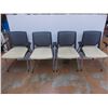 Image 1 : *(4) Haworth Metal padded chairs (leather or pleather topped) - sturdy