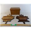 Image 1 : Jewelry box + (2) spoon rack wood shelves