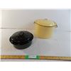 Image 1 : Enamel cooking pot + small roaster pot