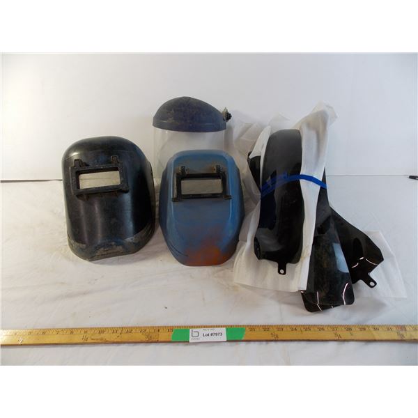 welding face shields (scratches) + plastic blades