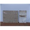 Image 1 : (2) Slabs of rock/granite - (30 x 24 - 1.25" thick - hairline crack) + (25x14 - 0.75" thick)