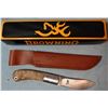 Image 1 : Browning hunting knife, 3 1/2" blade, sheath, new