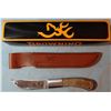 Image 2 : Browning hunting knife, 3 1/2" blade, sheath, new