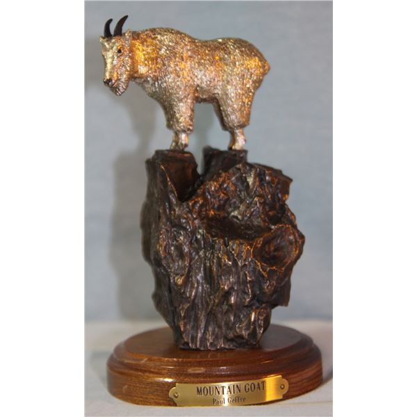 Geffree, Paul sterling silver sculpture, Mountain Goat, 1981, 6" h x 3" x 3"