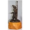Image 2 : Lowery,  Vivian bronze sculpture, Bear Back Scratchin', 9" h x 4" w x 4" d