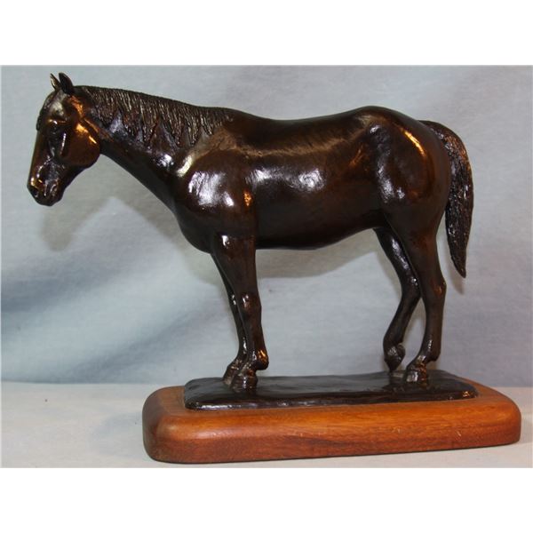 Mozer, Joe bronze sculpture, Horse At Rest, 1975, 3/15,  8" h x 11" w x 3" d