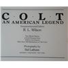 Image 2 : Colt, An American Legend, R. L. Wilson, hb, dj, small tear in dj, otherwise near fine