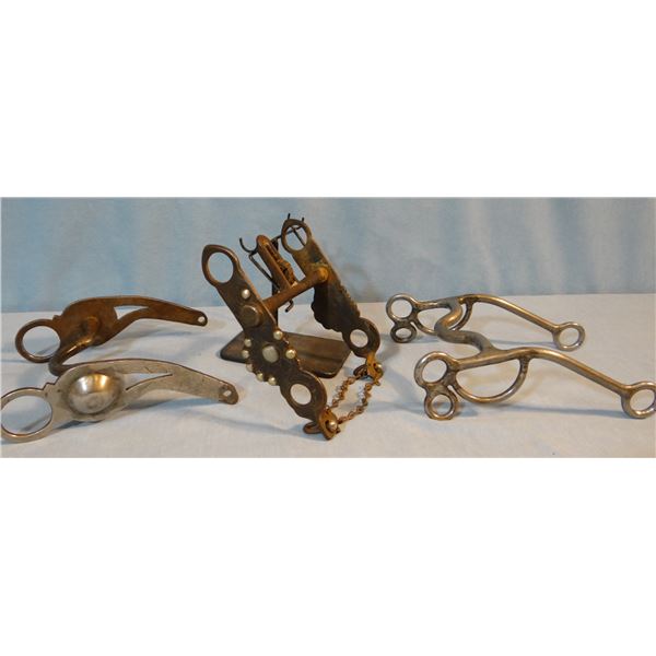 Buermann half breed bit w/silver trim, 2 other bits