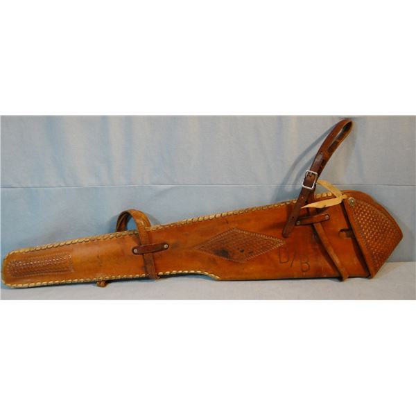 2 Eubanks rifle scabbards, basket stamped, Idaho