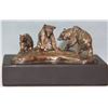 Image 1 : CM Russell foundation pewter sculpture, 3 bears, 2" x 4" x 2