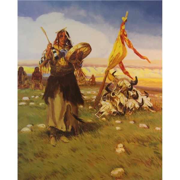 Powell, Dave signed print, 22" x 16", Singing Back The Past, AP/2/100, unframed