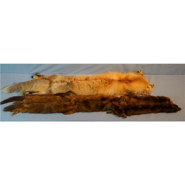 Mink & fox fur stoles