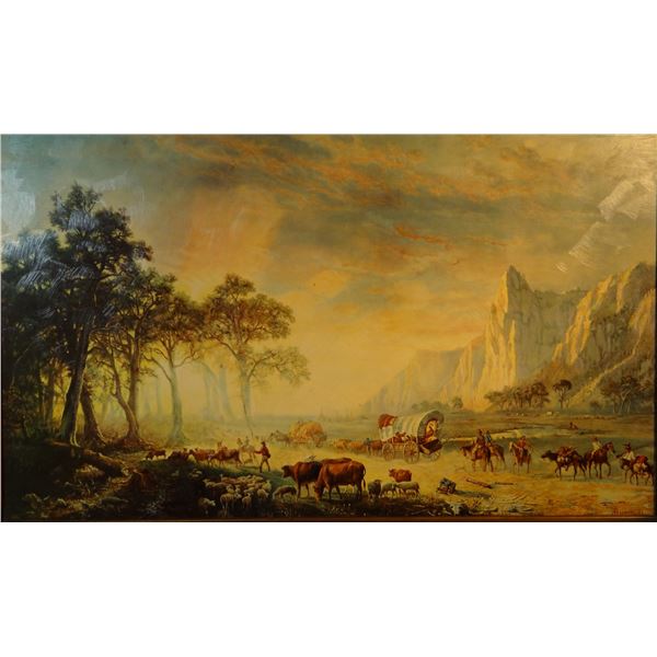 Albert Bierstadt (1830-1902) framed print on board
