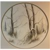 Image 1 : Halcro, Pat original watercolor, Winter Landscape, 19" x 19"