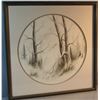 Image 2 : Halcro, Pat original watercolor, Winter Landscape, 19" x 19"