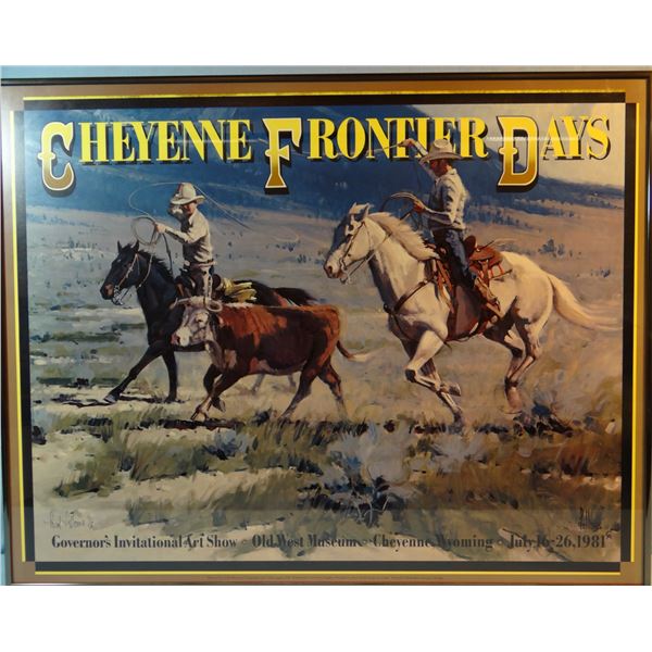 Fellows, Fred, 1981 Cheyenne Frontier Days signed poster, 26" X 20"
