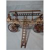 Image 4 : Vintage cast iron fire engine ladder wagon w/3 horses & driver, 8" h x 20" l