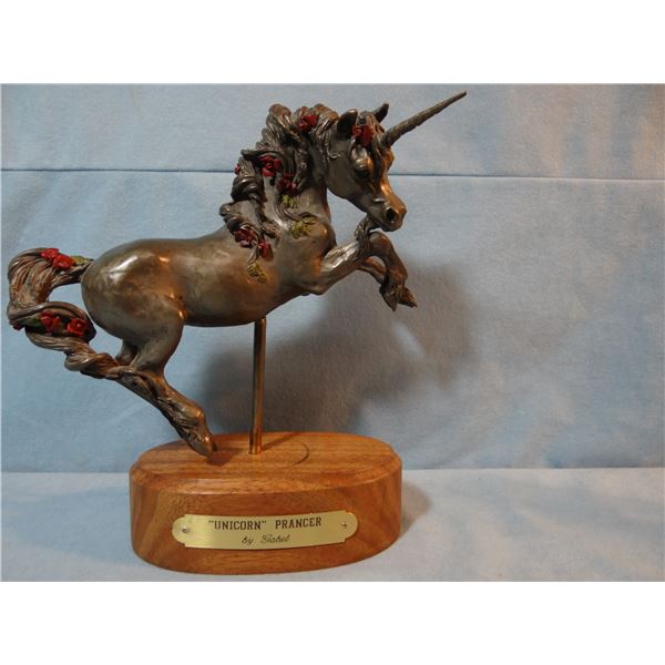 Gabel, Gabe bronze, Unicorn Prancer, 1986, #8/15, 8" x 9"