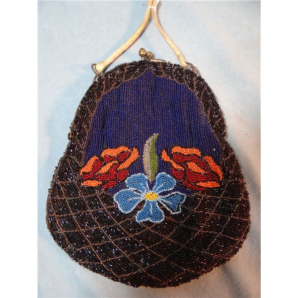 (2) Indian beaded purses, 1 made by Mary Tolet's grandmother, Paiute Indian from Warm Springs Reserv