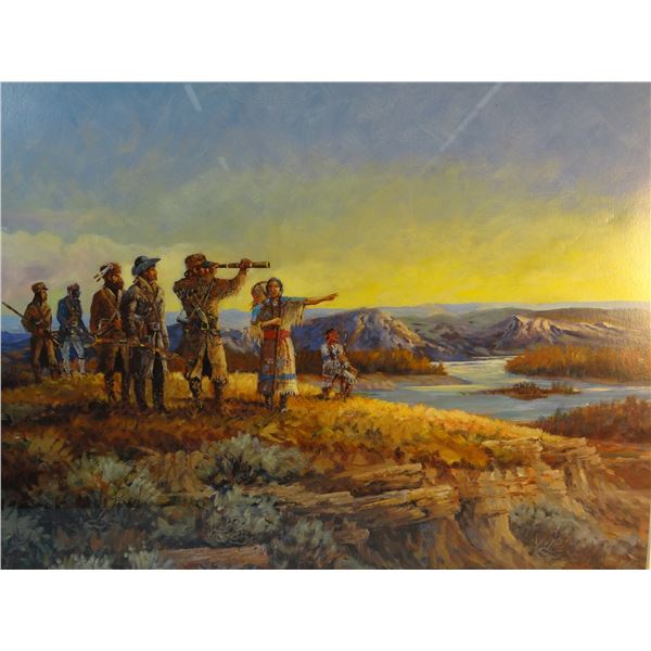 Cheek, C. R. (2) framed prints, Lewis & Clark on The Missouri, 14" x 18" and Scouting Party, 16" x 2