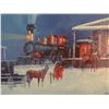 Image 5 : Cheek, C. R. (2) framed prints, Winter Town Scene, 55/100, 8" x 10" and Train Station, 13/95, 8" x 1