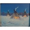 Image 5 : Cheek, C. R. (2 )framed prints, Indian Vision Rock, 63/100, 8" x 10" and Teepees in Snow, 74/150, 8"