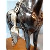 Image 6 : Spelter bronze black  horse w/silver saddle & mane, 11" x 12"