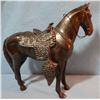 Image 2 : Spelter bronze horse, 7" x 6"