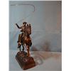 Image 5 : Spelter bronze ropin' cowboy, 9" x 14"
