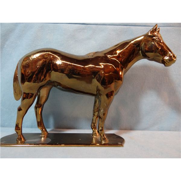 Spelter bronze mare, Gladys Brown S/B 616, 1815-A gold horse