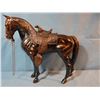 Image 1 : Spelter bronze horse w/saddle, 14" x 13"