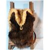 Image 1 : Vintage back pack, wooden frame w/tanned Wolverine fur trim