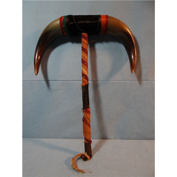 Indian dance stick w/horns