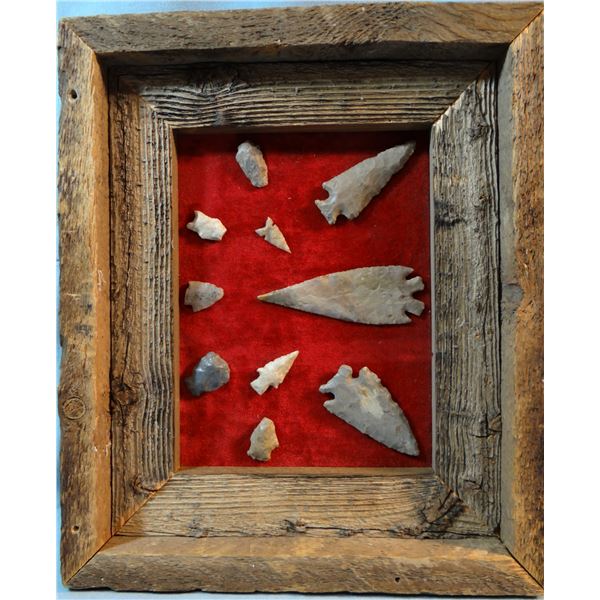 Tray of Indian points, 10 pcs., 9 points, 1 knife