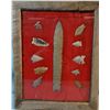 Image 1 : 11 Indian artifacts, 10 points, 1 spear point, 7 1/2"
