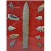 Image 2 : 11 Indian artifacts, 10 points, 1 spear point, 7 1/2"