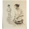 Image 1 : Greytak, Don original drawing, 10" x 12", Mother and Young Boy, framed