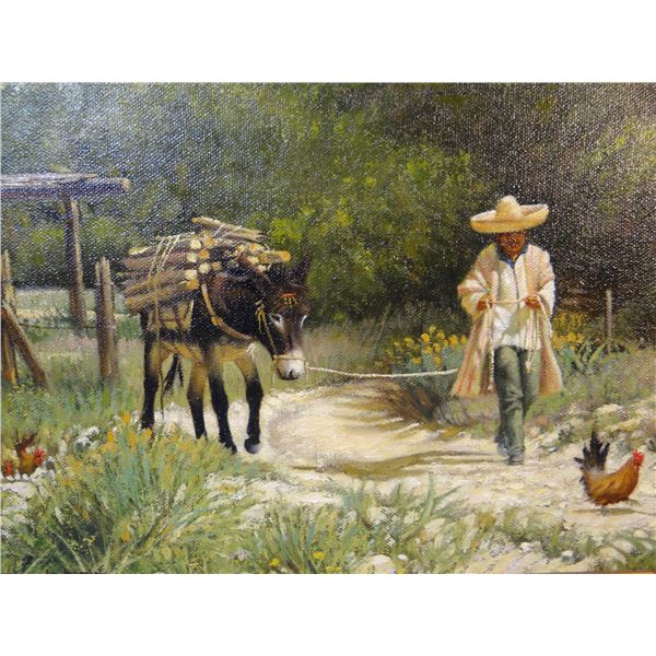 Bodelson, Dan oil on canvas, Roadside Congestion, 9" x 12"