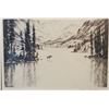 Image 1 : Kleiber, Hans, etching, In The Rockies, 3.6" x  5.8", framed