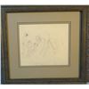 Image 2 : James, Will original pencil drawing, First Saddling, unsigned, 7 1/2" x 8 3/4", framed
