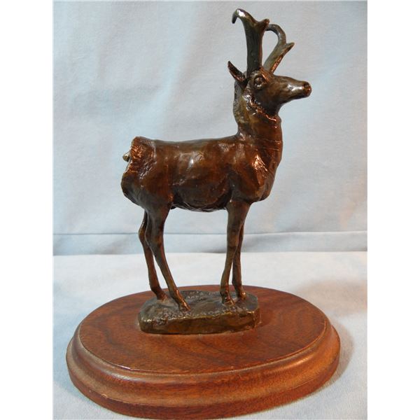 Scriver, Bob bronze, Pronghorn, 1985, 26/200, 6 1/2" h x 4" w