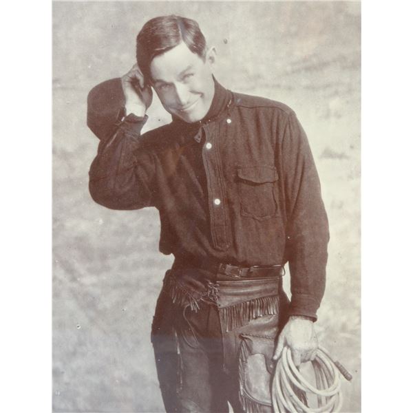 Will Rogers vintage photo, 10 1/2" x 13 1/2", framed