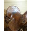 Image 5 : Marshall-Wells square skirt saddle, Portland, OR, 13 1/2", full flower tooled. Belonged to Ed Leiphe