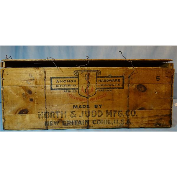 North and Judd Anchor Brand wooden shipping crate.